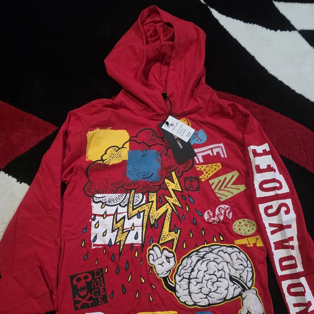 Red Graphic Hoodie